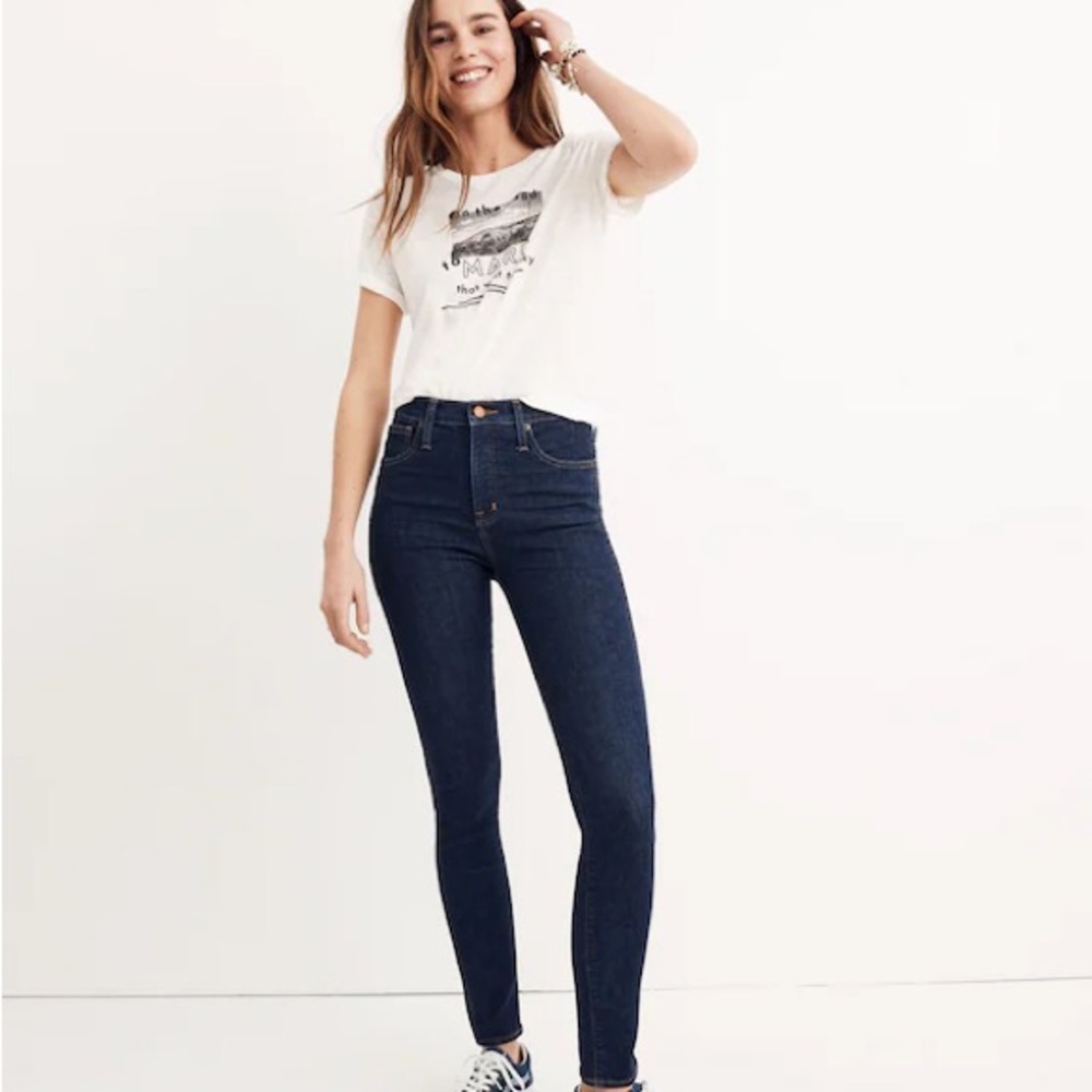 Madewell 10” High Rise Skinny Jeans Womens 30 Blue Lucille Wash Stretch